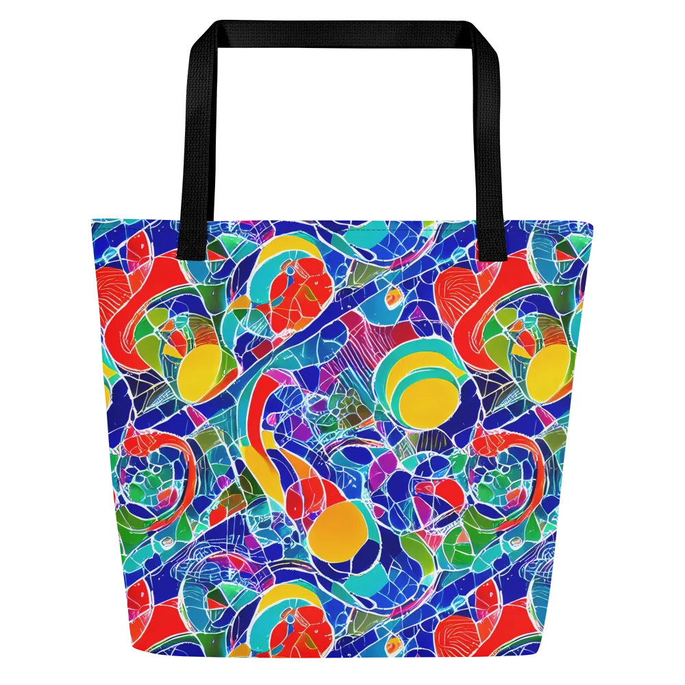 Vivid Fragment on Large Tote Bag W/ Pocket — Front
