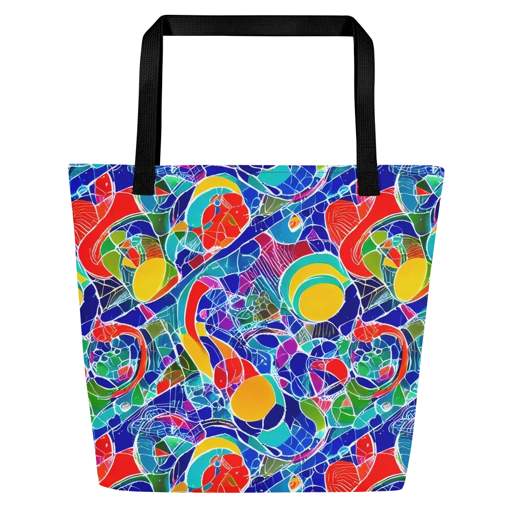 Vivid Fragment on Large Tote Bag W/ Pocket — Front