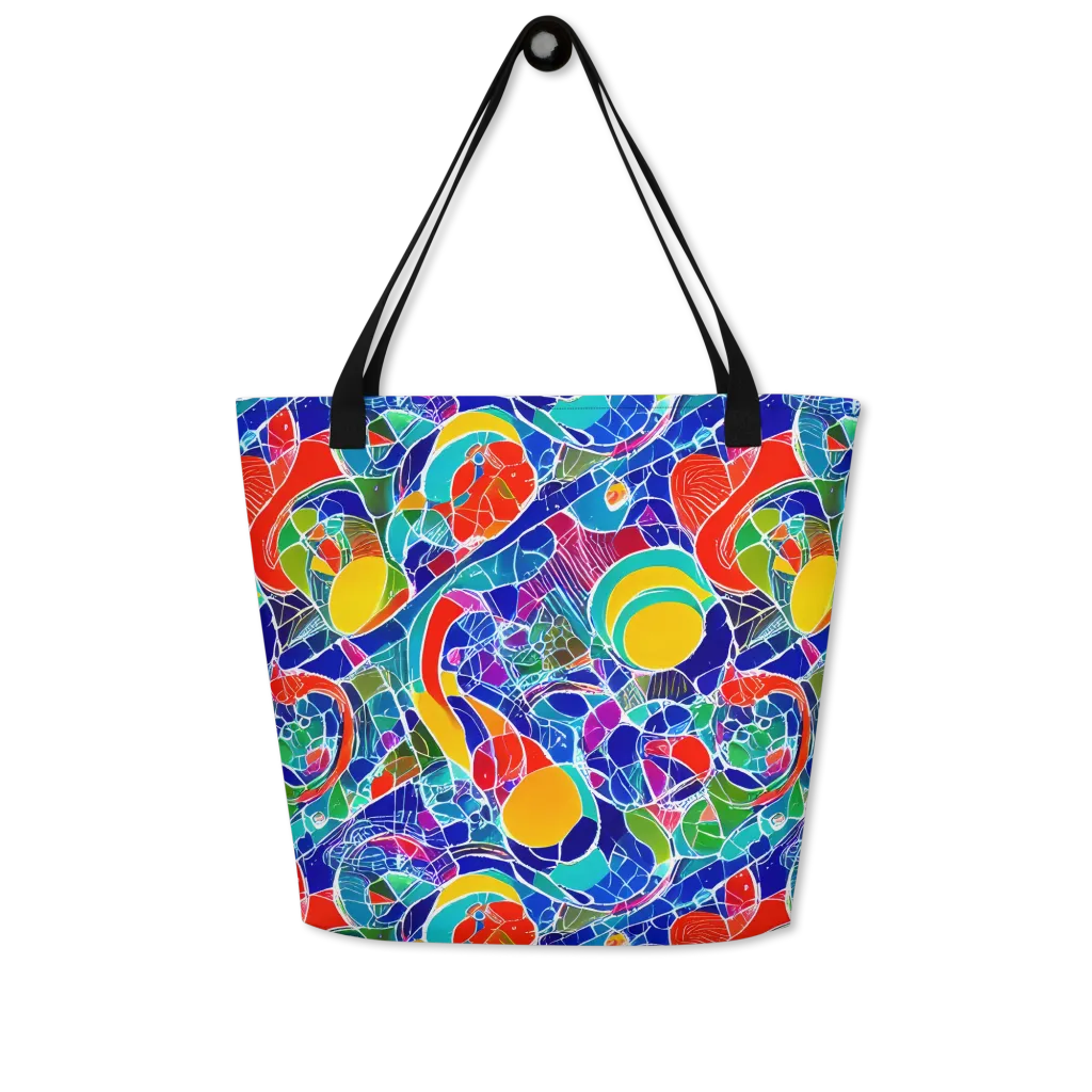 Vivid Fragment on Large Tote Bag W/ Pocket — Front