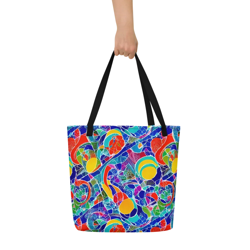 Vivid Fragment on Large Tote Bag W/ Pocket — Front
