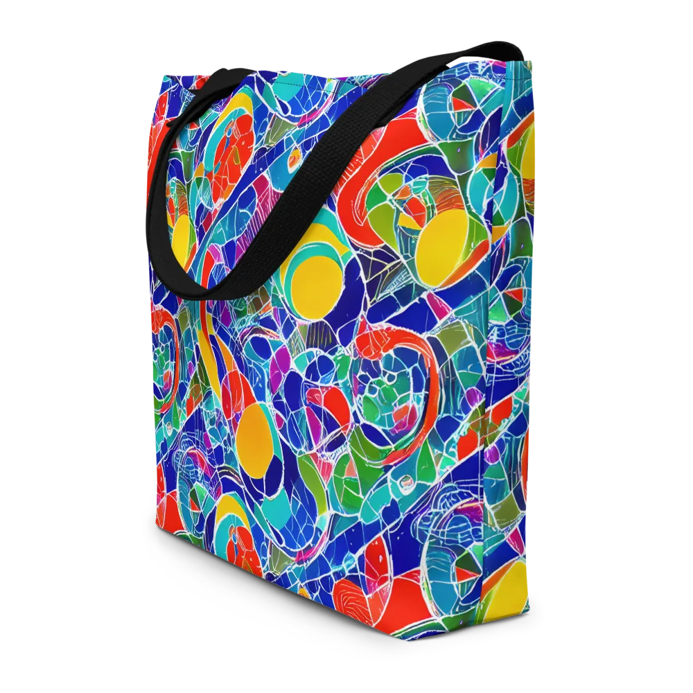 Vivid Fragment on Large Tote Bag W/ Pocket — Front