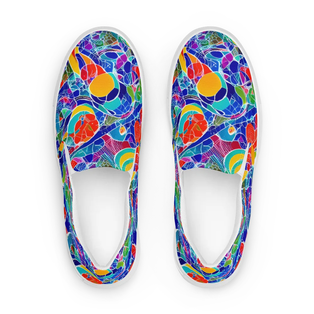 Vivid Fragment on Women's Slip-On Canvas Shoes — Front