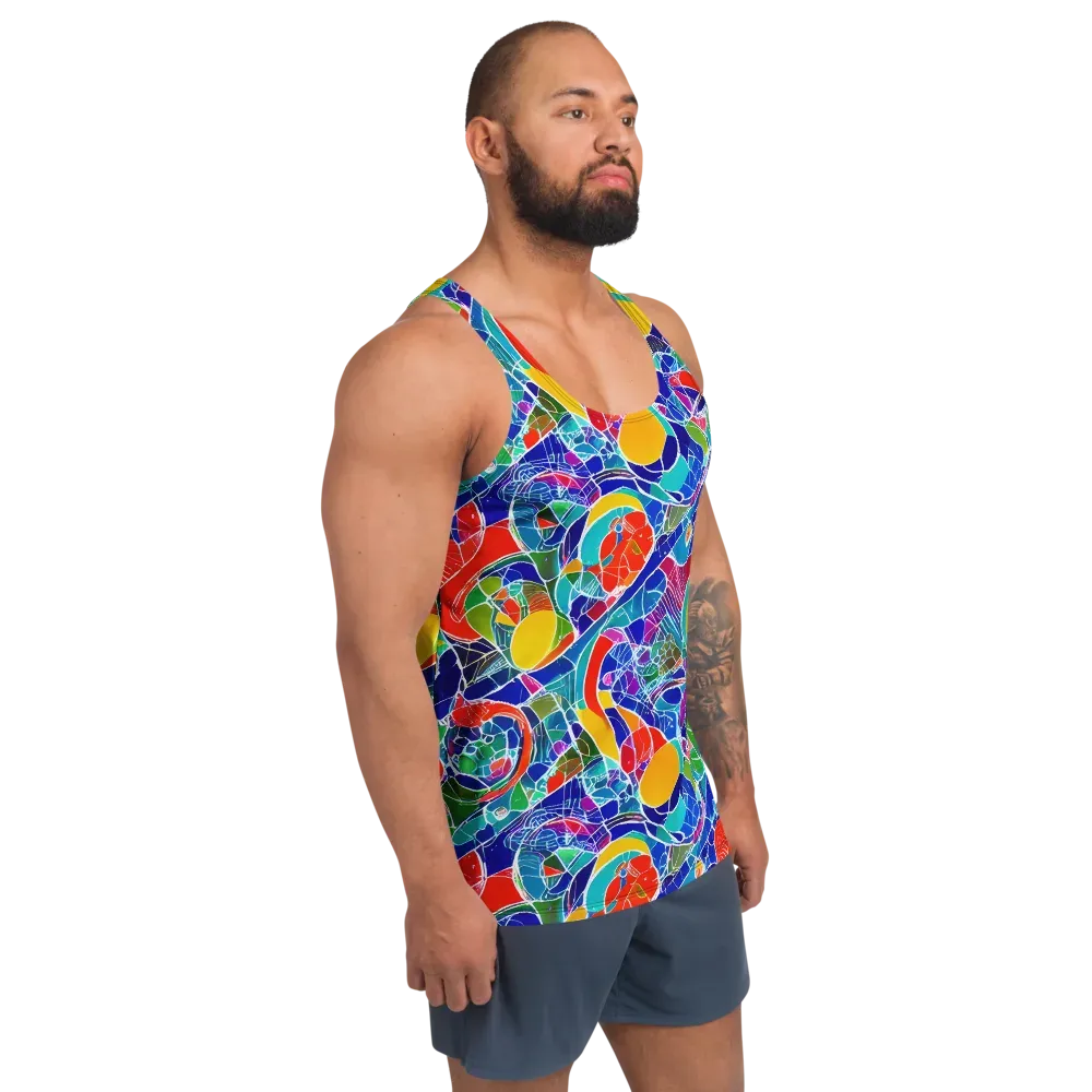 Vivid Fragment on Men's Tank Top — Right Front