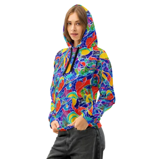 Vivid Fragment on a Cotton Hoodie