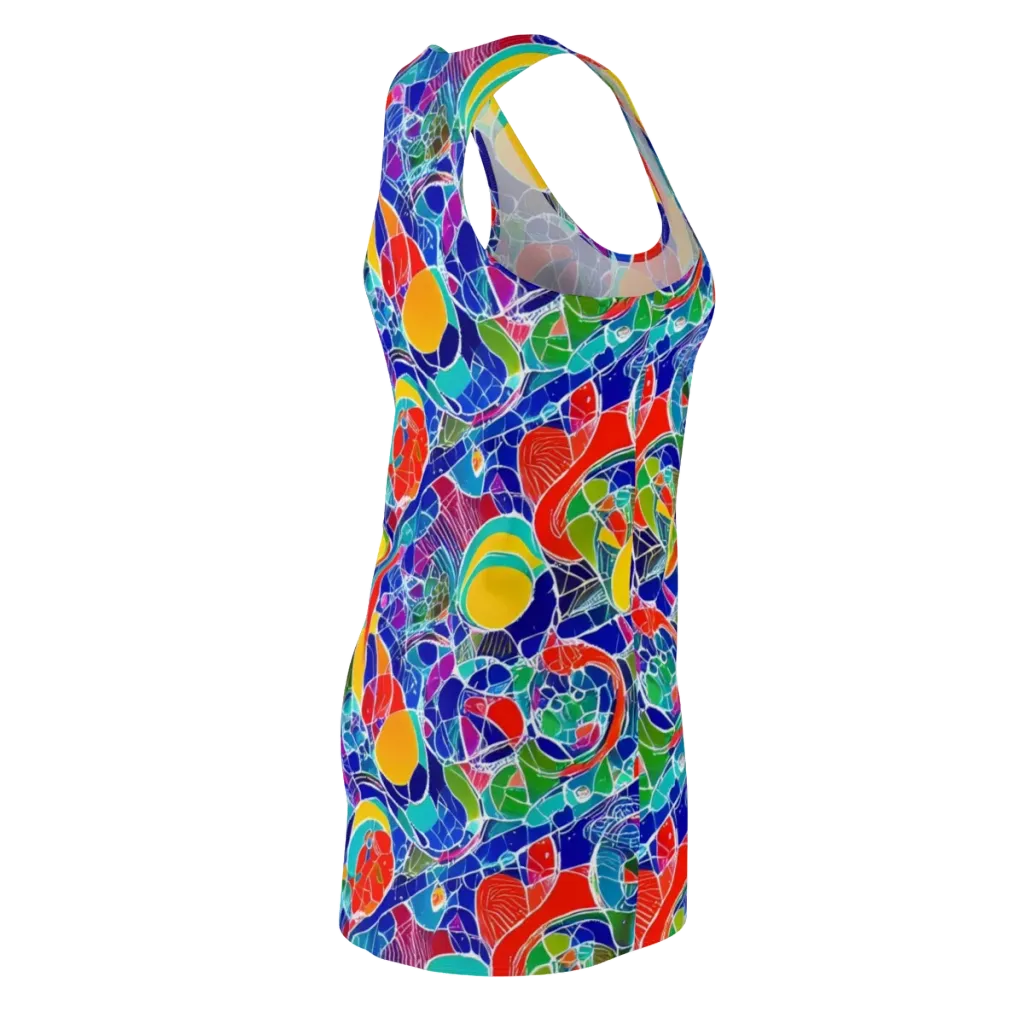 Vivid Fragment on Racerback Dress — Back Side