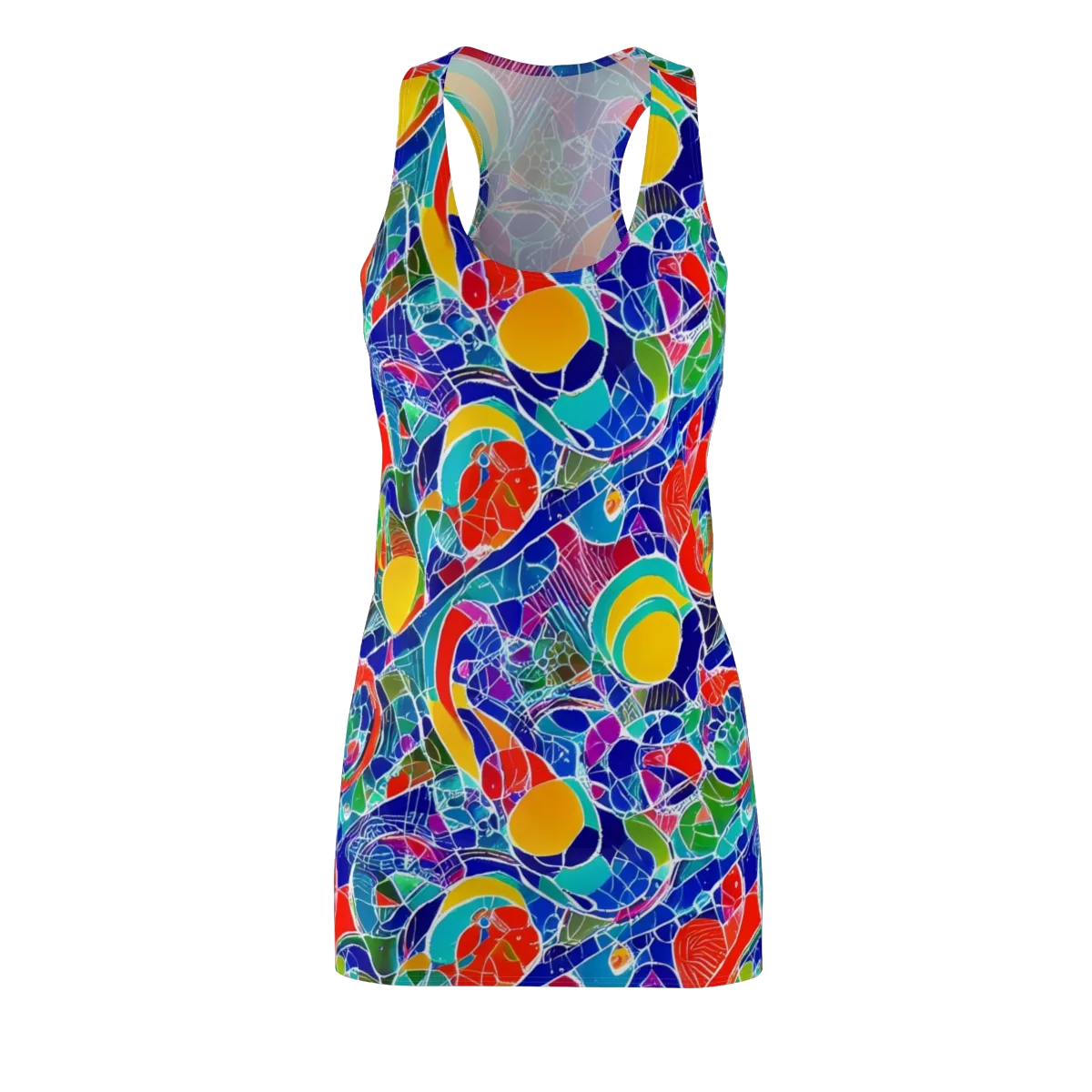 Vivid Fragment on Racerback Dress — Front