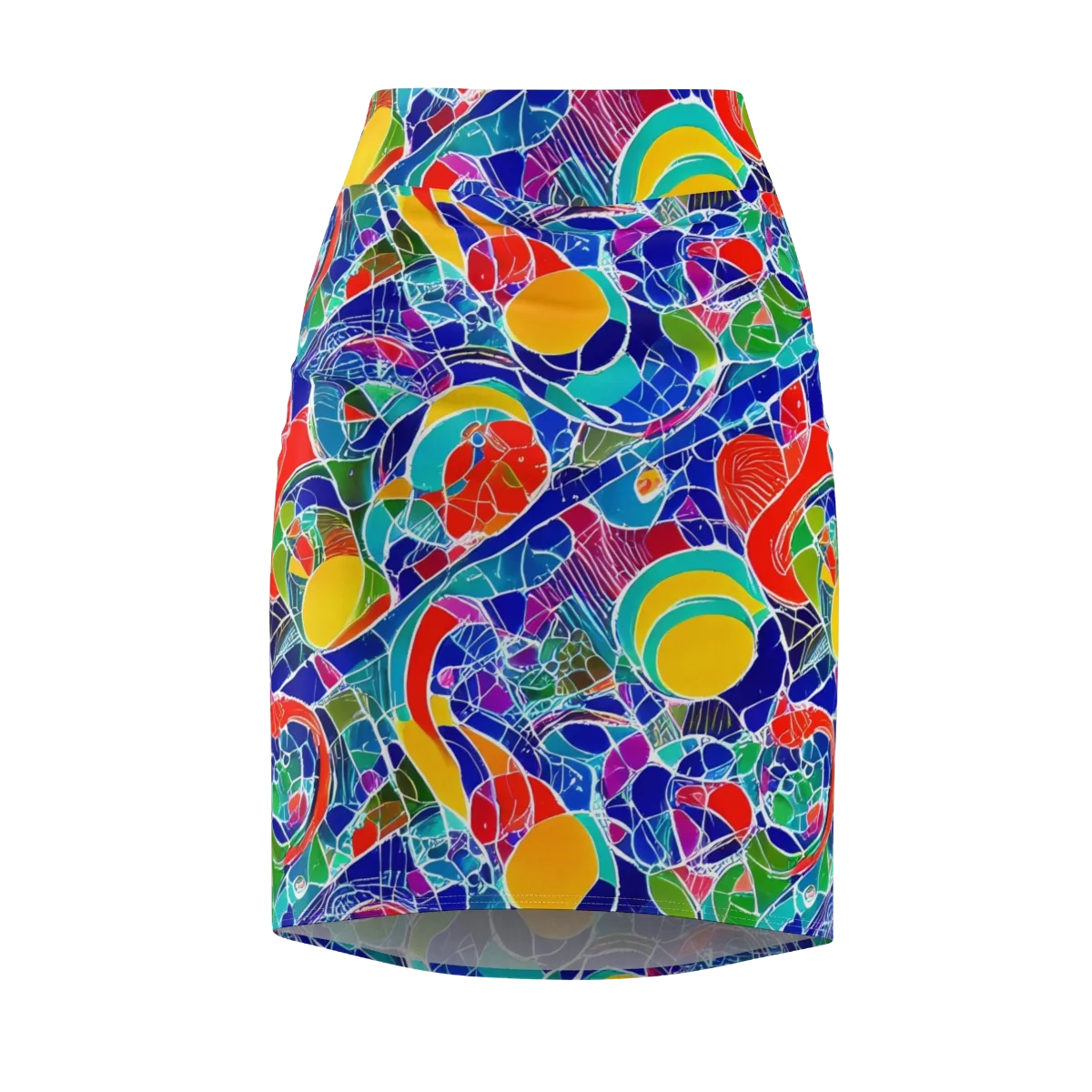 Vivid Fragment on Pencil Skirt — Front