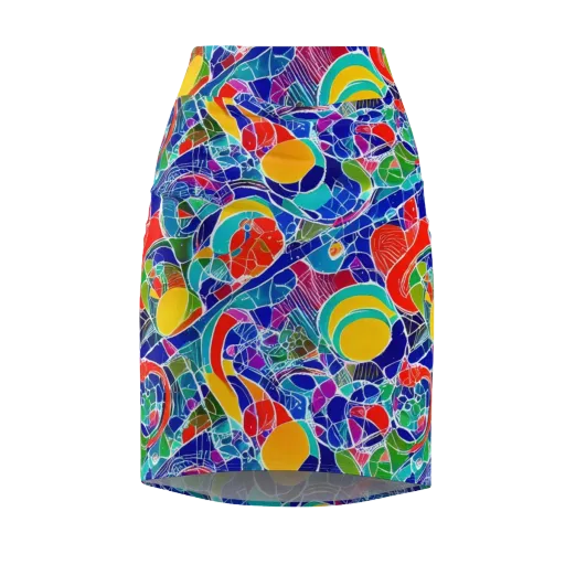 Vivid Fragment on a Pencil Skirt