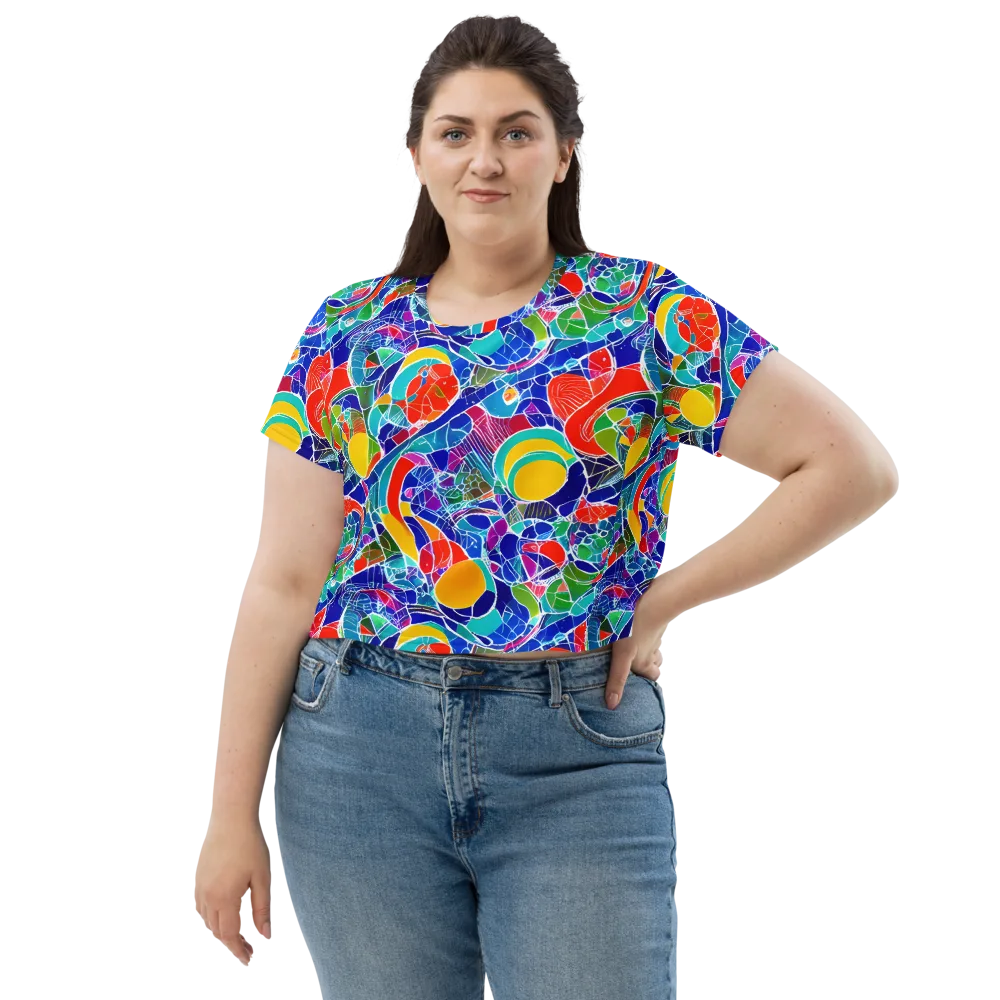 Vivid Fragment on Crop Tee — Front