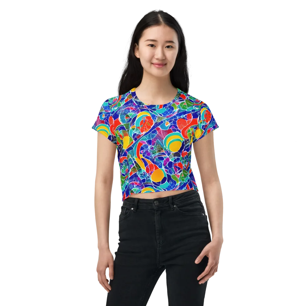 Vivid Fragment on Crop Tee — Front