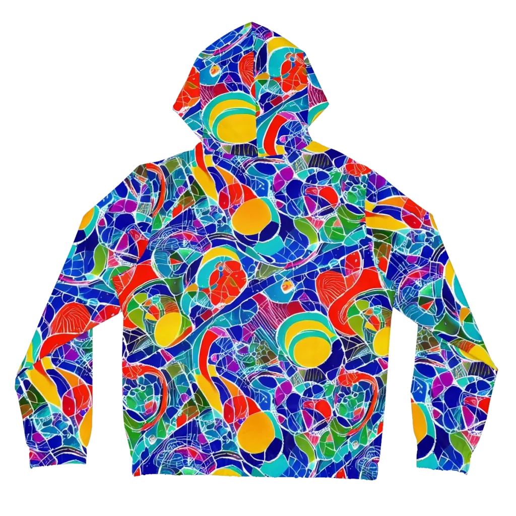 Vivid Fragment on Women's Full-Zip Hoodie — Back