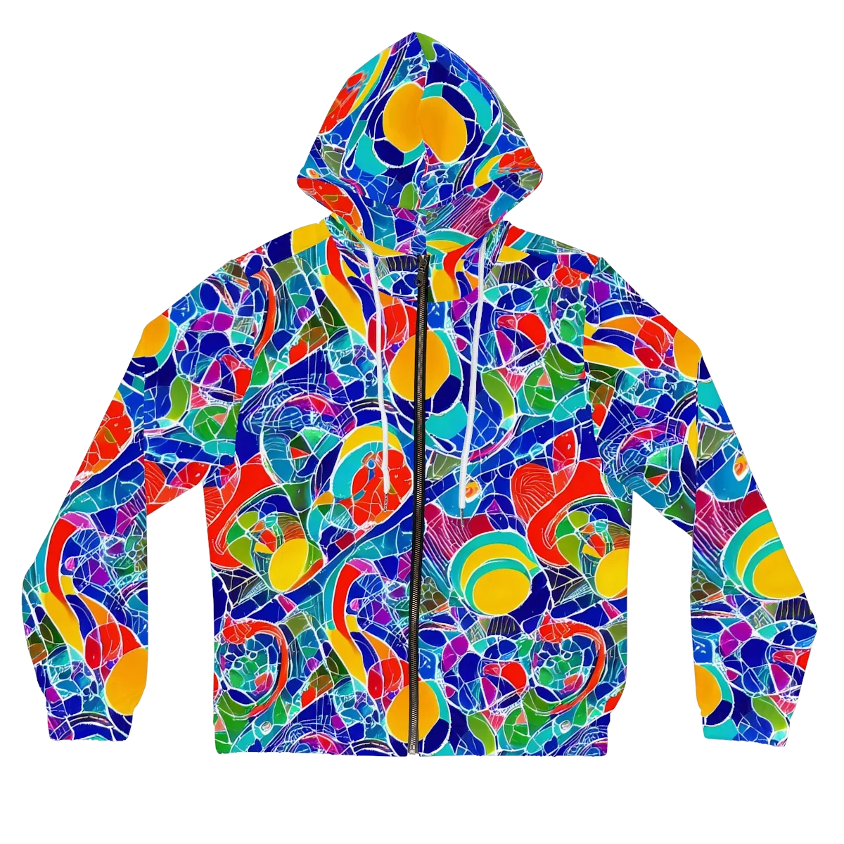 Vivid Fragment on Women's Full-Zip Hoodie — Front