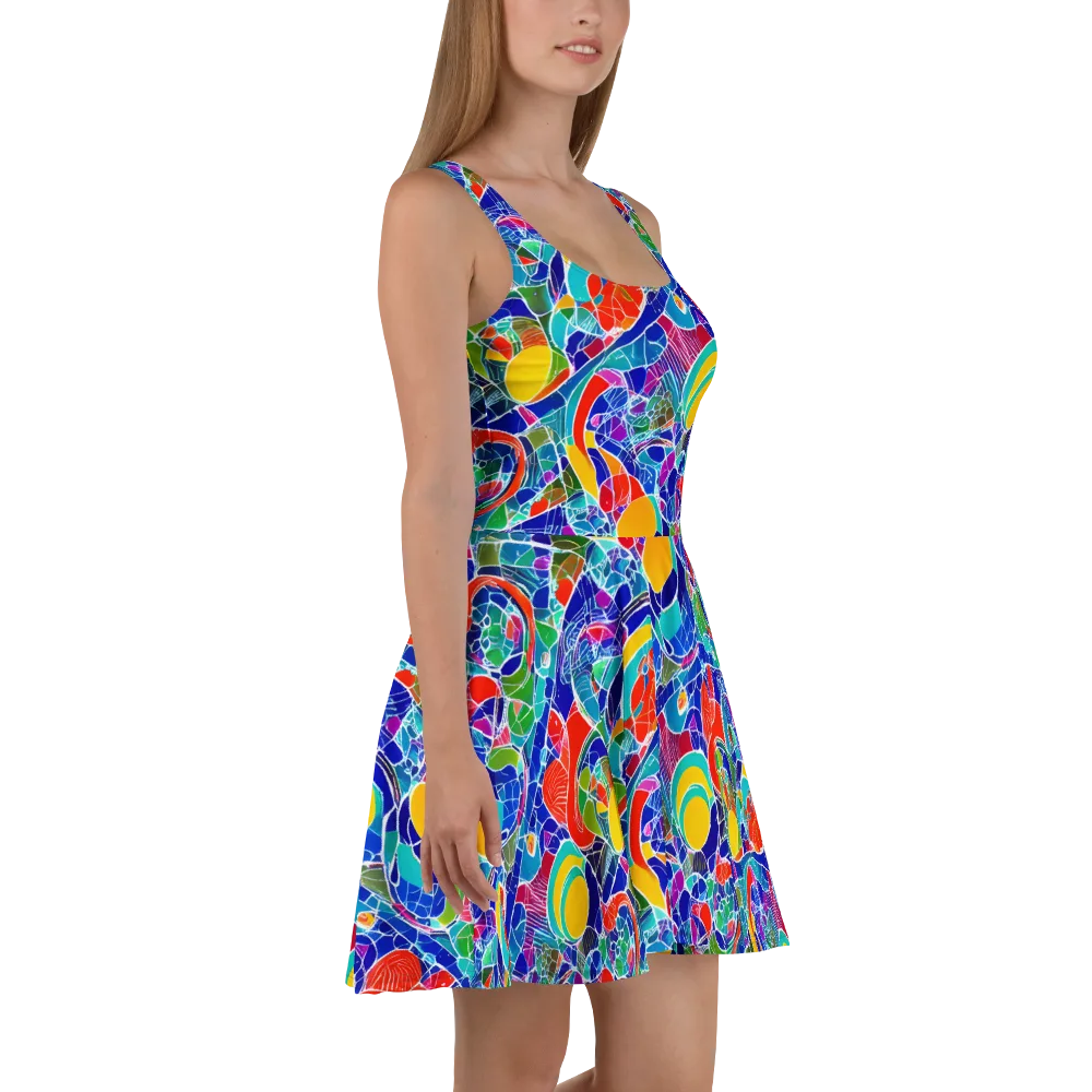 Vivid Fragment on Skater Dress — Right