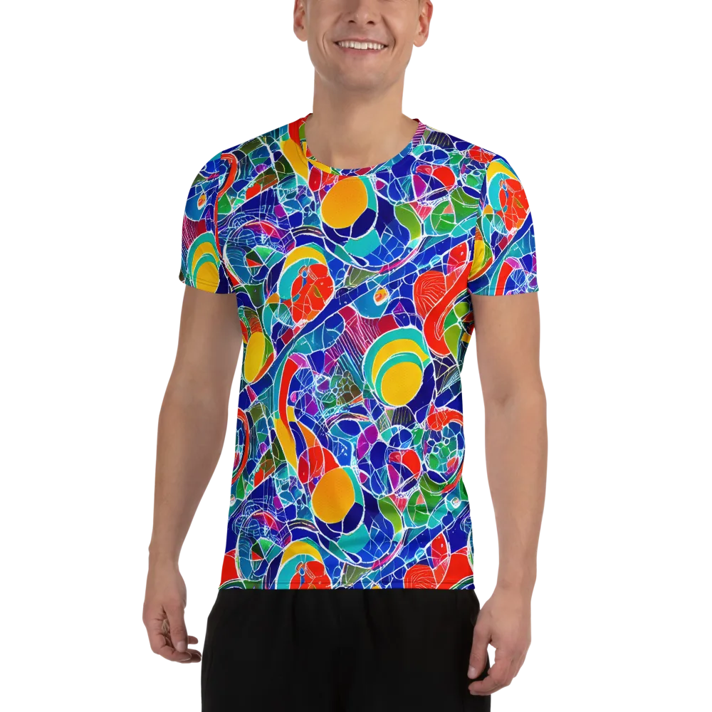 Vivid Fragment on Men's Athletic T-Shirt — Front
