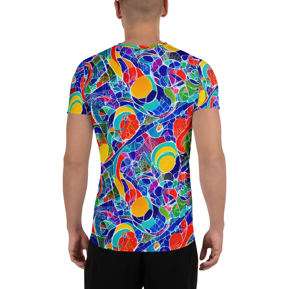 Vivid Fragment on Men's Athletic T-Shirt — Back