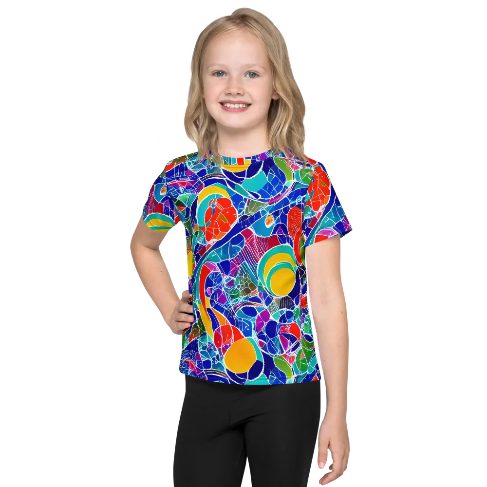 Vivid Fragment on Kids Crew Neck T-Shirt — Front