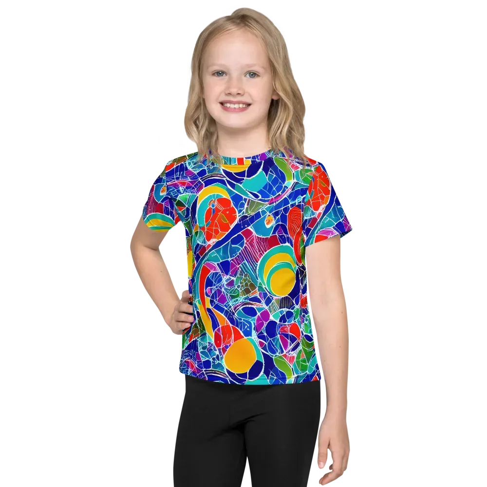 Vivid Fragment on Kids Crew Neck T-Shirt — Front