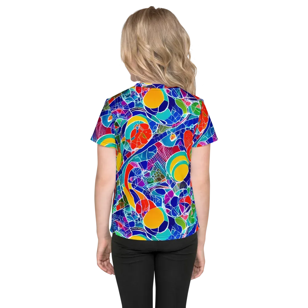 Vivid Fragment on Kids Crew Neck T-Shirt — Back