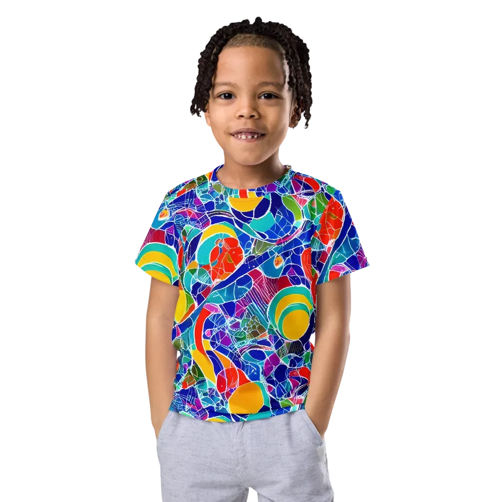 Vivid Fragment on Kids Crew Neck T-Shirt — Front