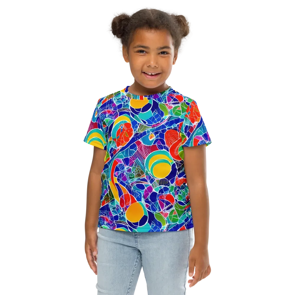 Vivid Fragment on Kids Crew Neck T-Shirt — Front