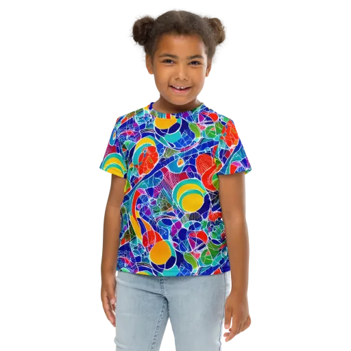 Vivid Fragment on a Kids Crew Neck T-Shirt