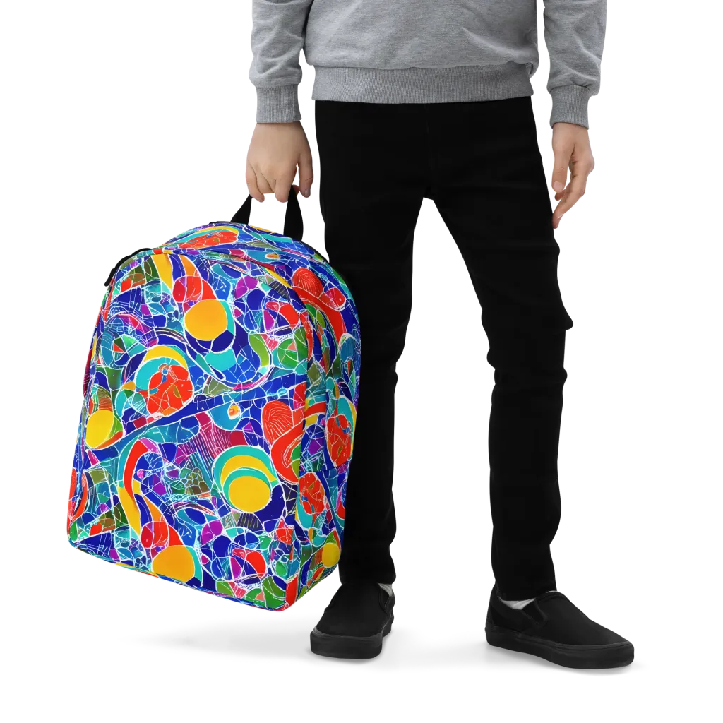 Vivid Fragment on Minimalist Backpack — Zoomed-in