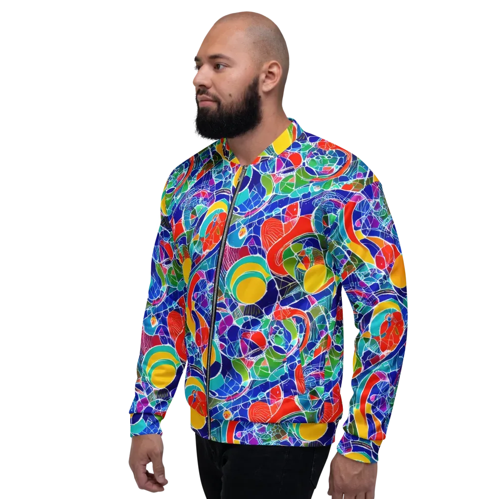 Vivid Fragment on Bomber Jacket — Left