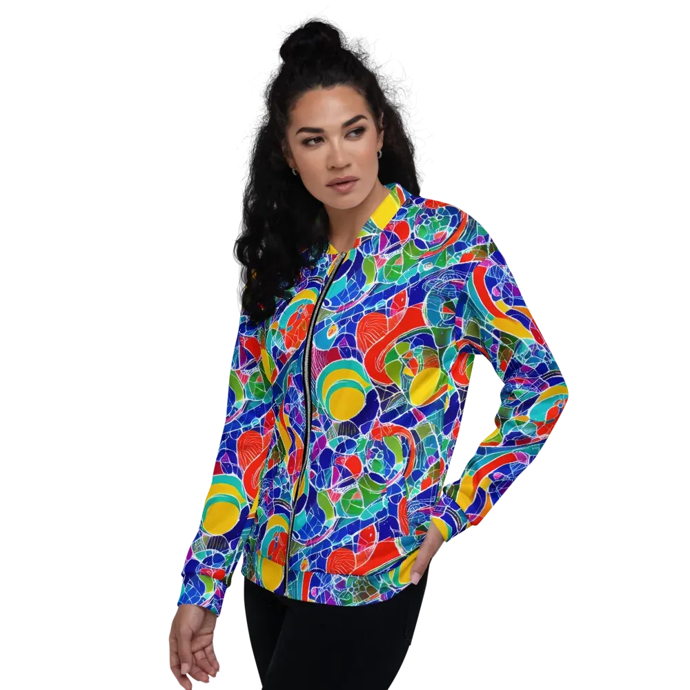 Vivid Fragment on Bomber Jacket — Left