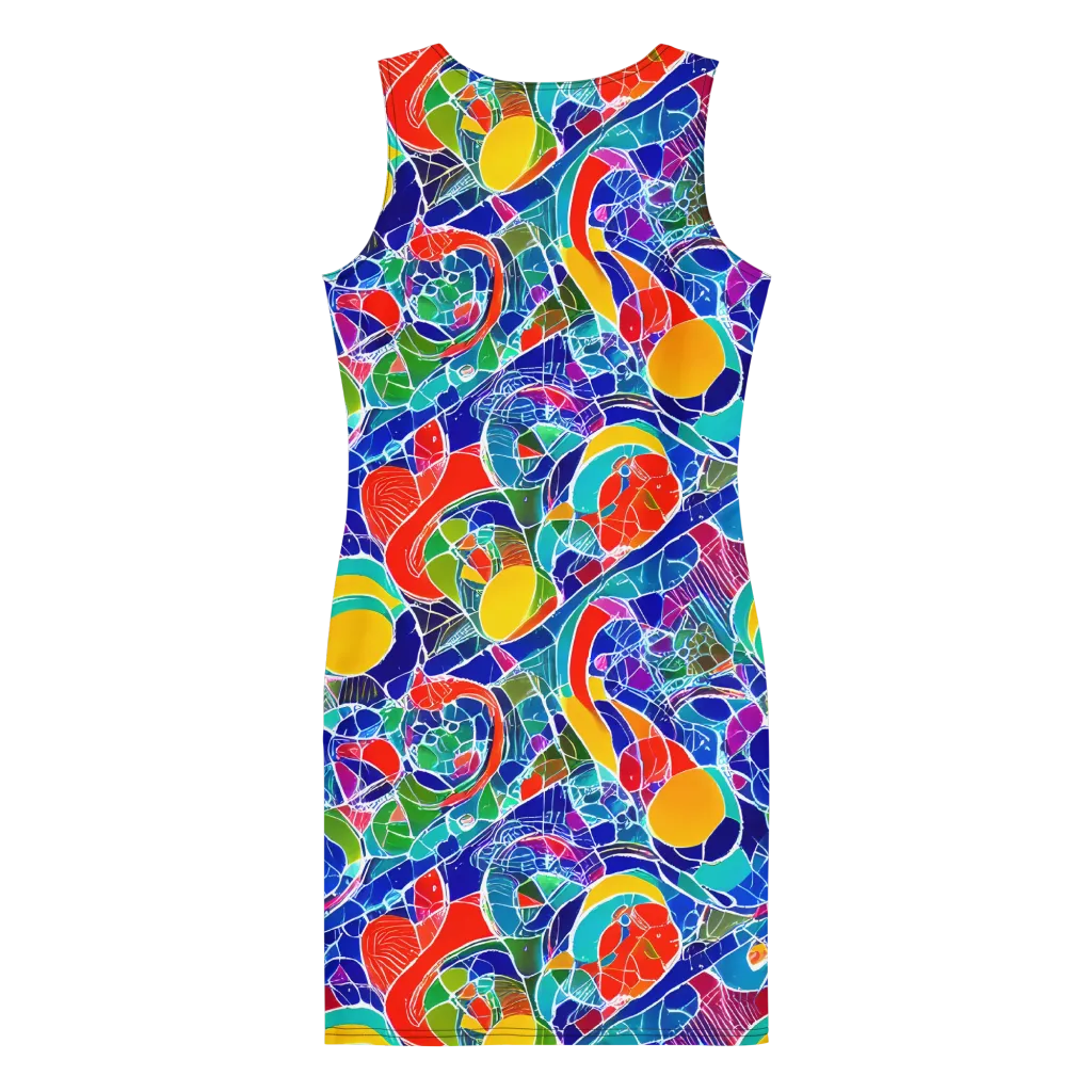 Vivid Fragment on Bodycon Dress — Back
