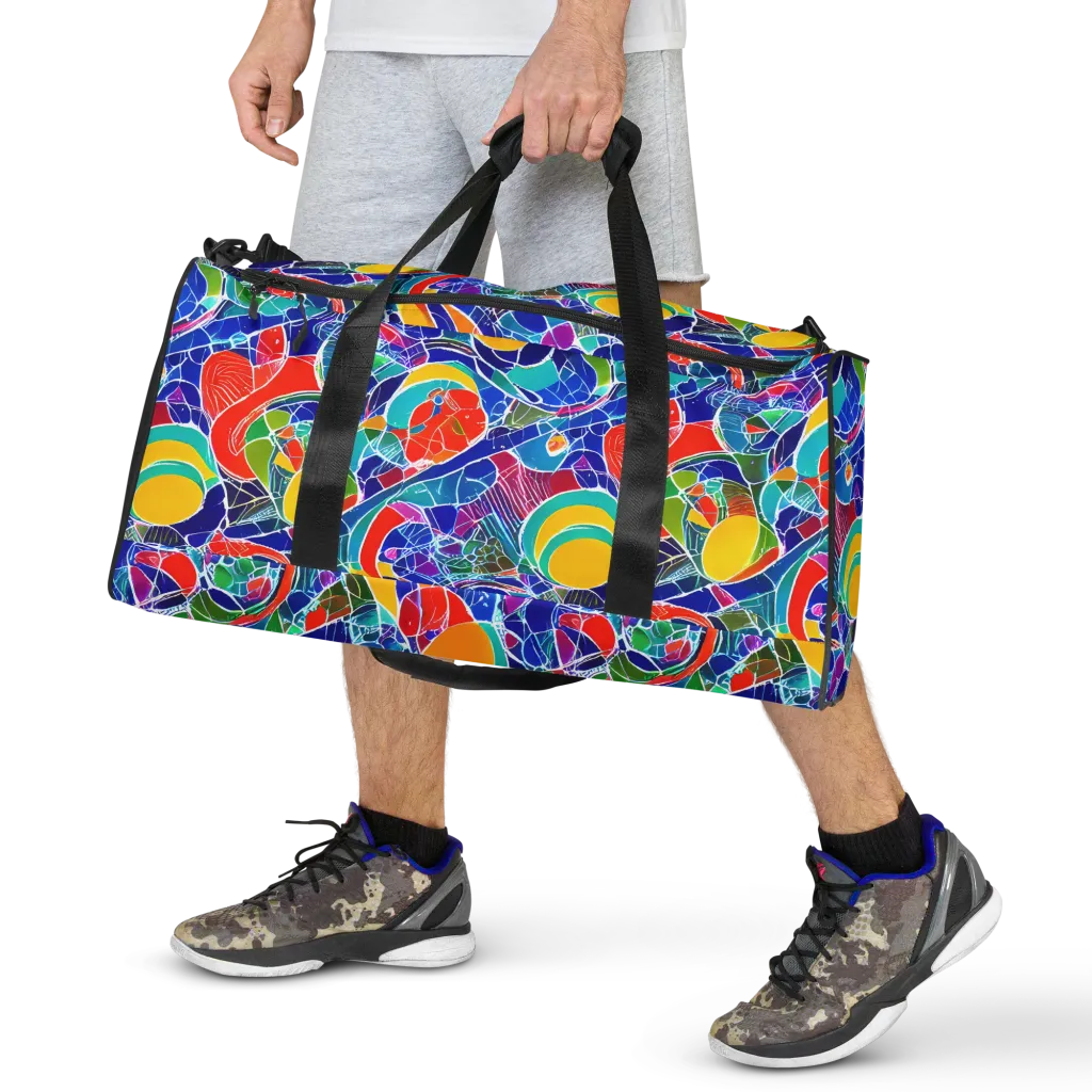 Vivid Fragment on Duffle Bag — Front