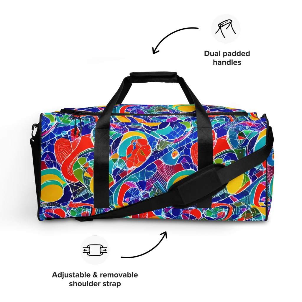 Vivid Fragment on Duffle Bag — Front