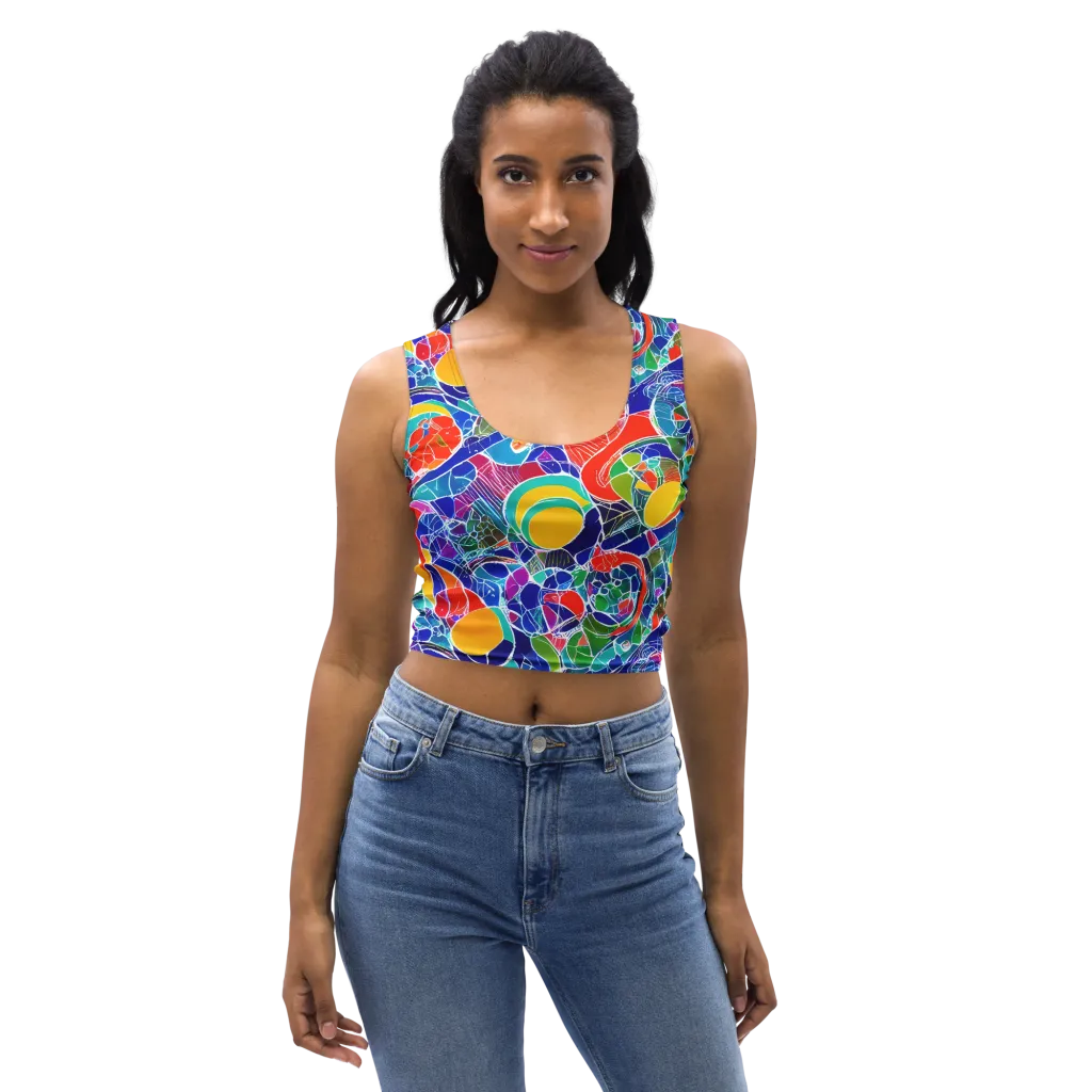 Vivid Fragment on Crop Top — Front