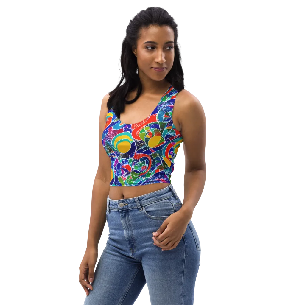 Vivid Fragment on Crop Top — Left Front