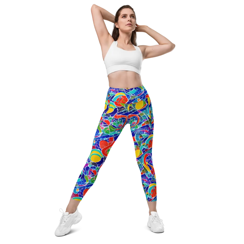 Vivid Fragment on Leggings with Pockets — Front