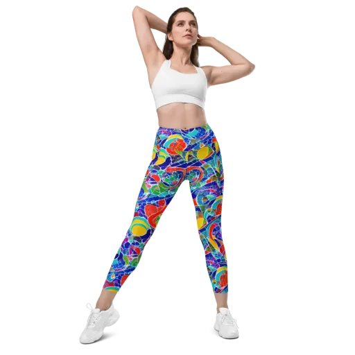 Vivid Fragment on a Leggings with Pockets