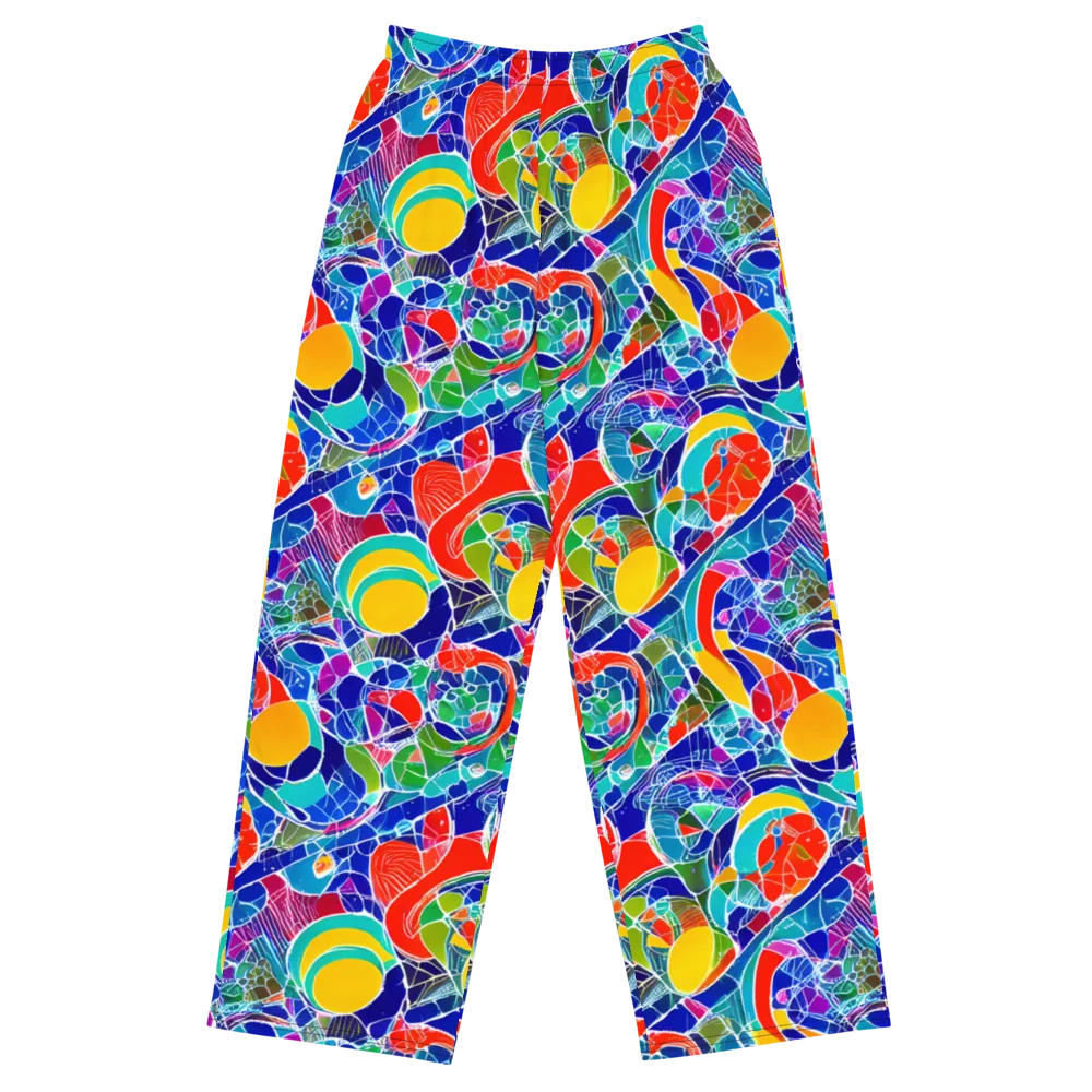 Vivid Fragment on Wide-Leg Pants — Front