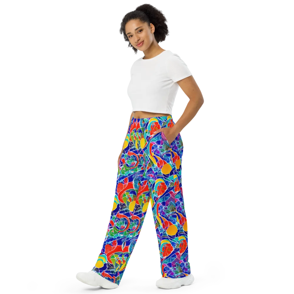 Vivid Fragment on Wide-Leg Pants — Left Front