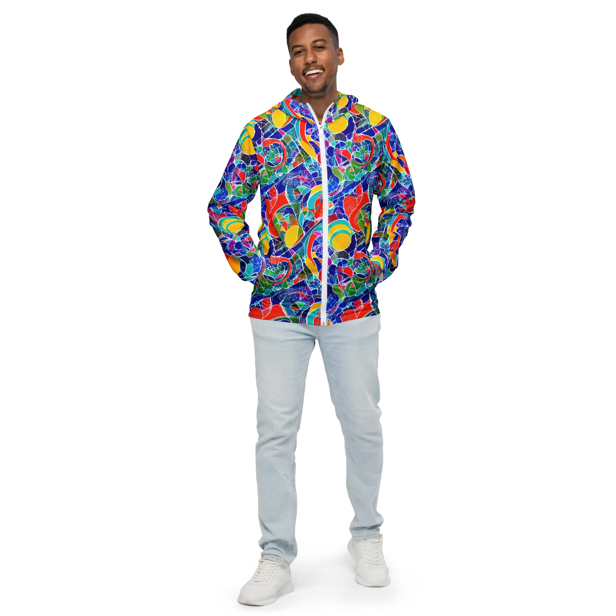 Vivid Fragment on Men's Windbreaker — Front