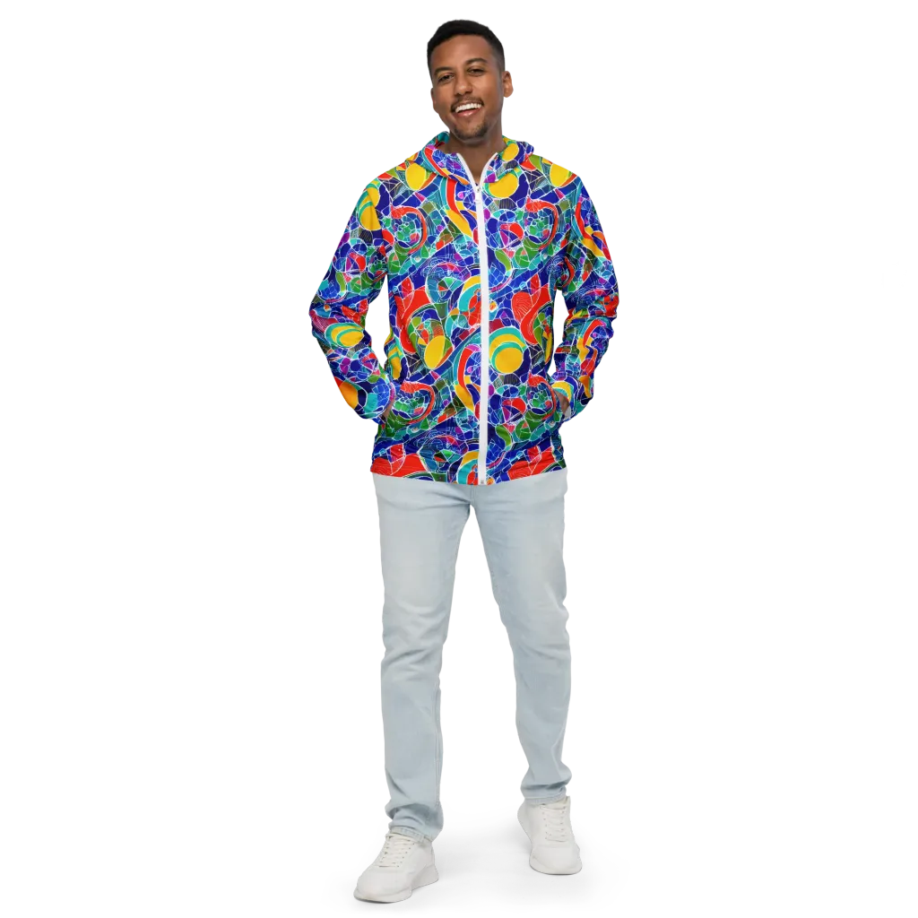 Vivid Fragment on Men's Windbreaker — Front
