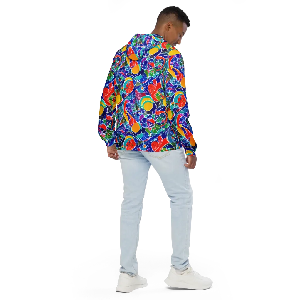 Vivid Fragment on Men's Windbreaker — Back