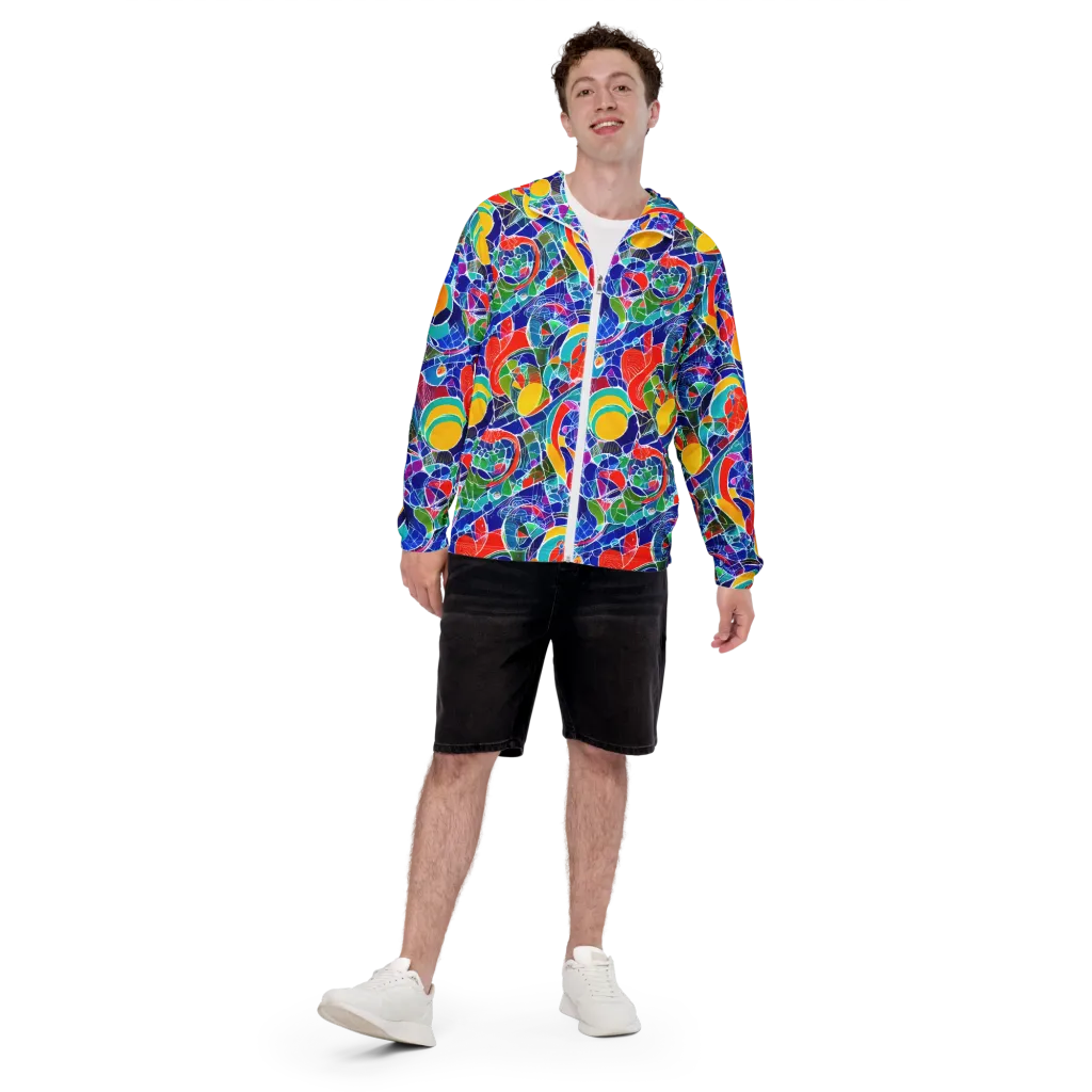 Vivid Fragment on Men's Windbreaker — Front