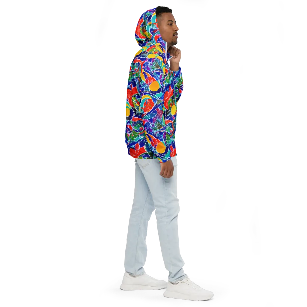 Vivid Fragment on Men's Windbreaker — Right