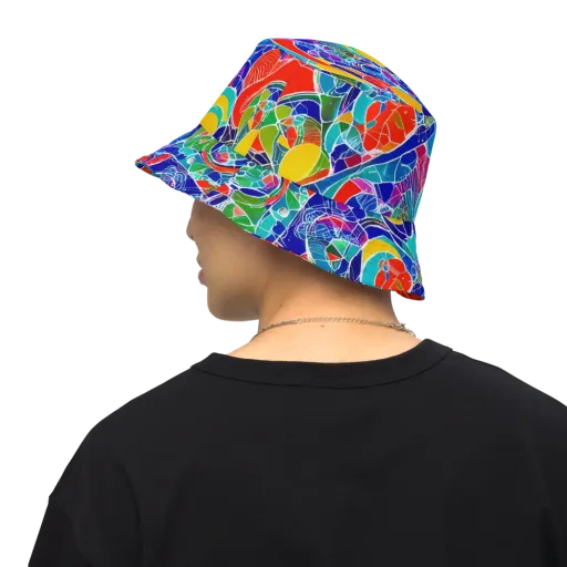 Vivid Fragment on a Reversible Bucket Hat