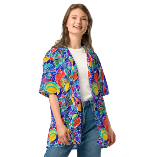 Vivid Fragment on a Button Shirt