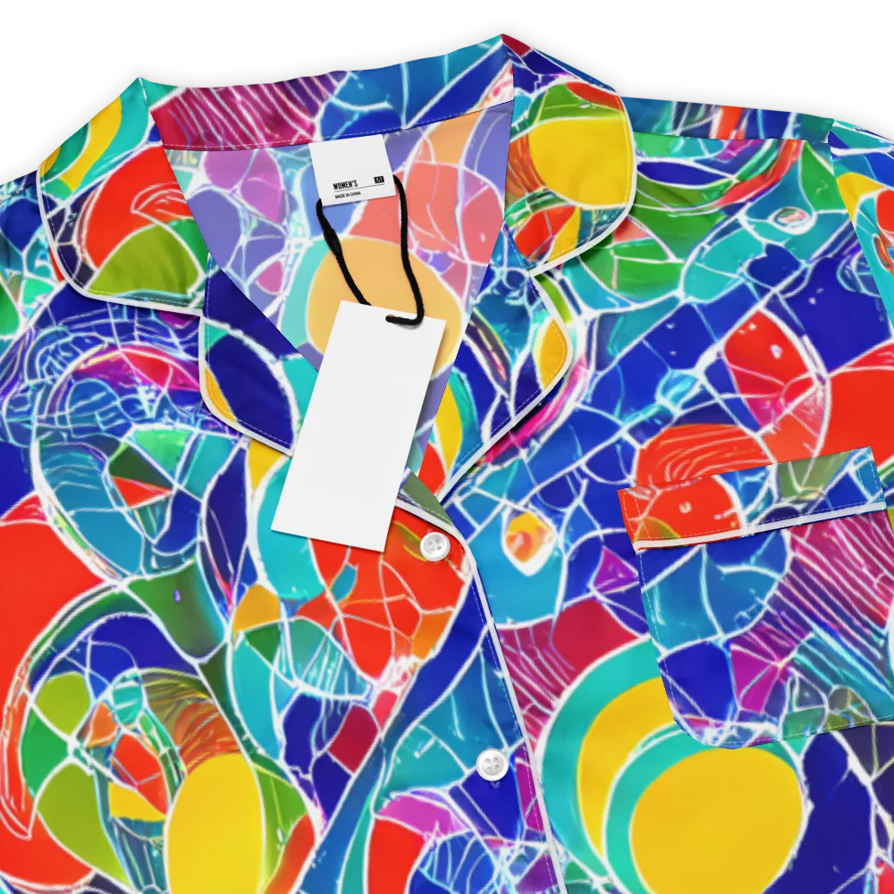 Vivid Fragment on Women's Short Sleeve Pajama Top — Product details