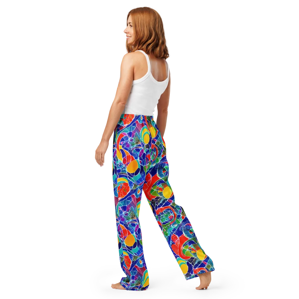 Vivid Fragment on Women's Pajama Pants — Back