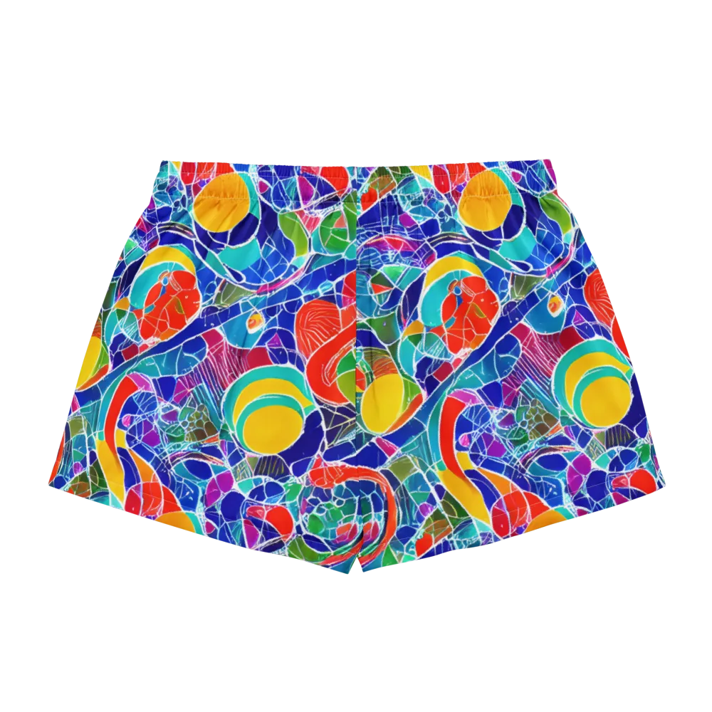 Vivid Fragment on Women's Pajama Shorts — Back