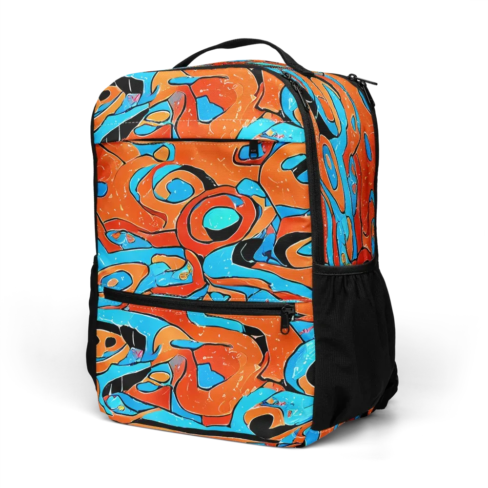Tangerine Flux on Utility Backpack — Left Front