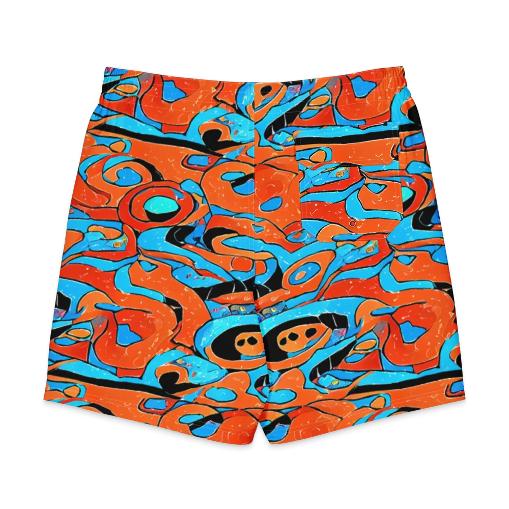 Tangerine Flux on Men's Board Shorts — Back