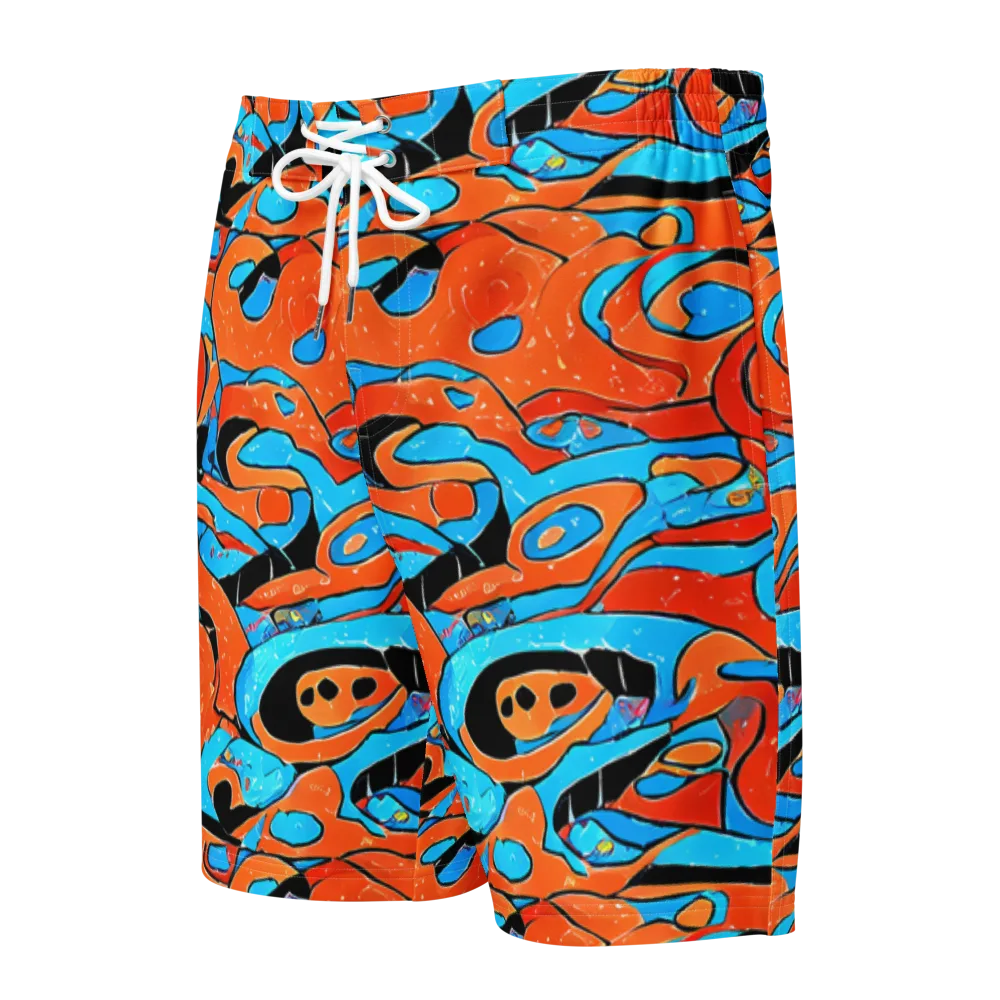 Tangerine Flux on Men's Board Shorts — Front